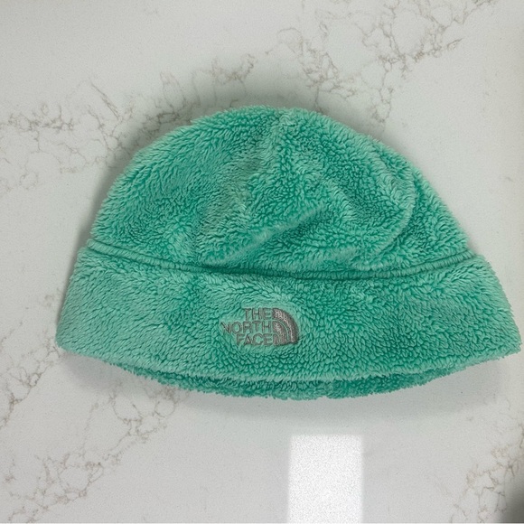 North Face Fuzzy Cap Youth Medium Mint Green - Picture 1 of 4